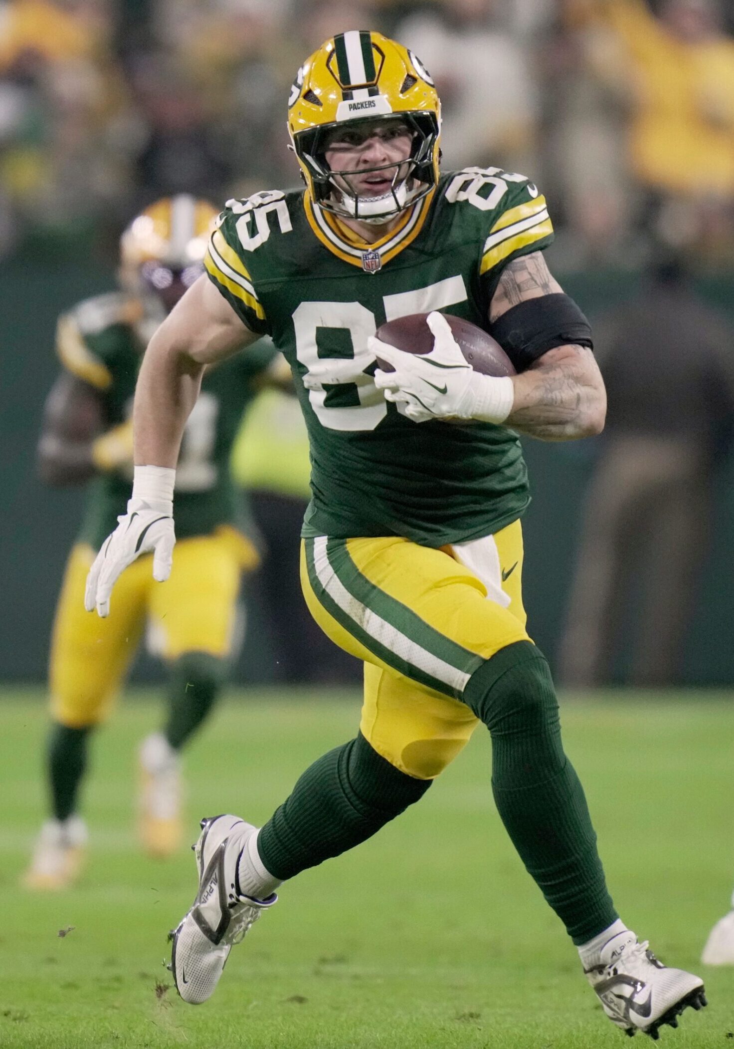 Green Bay Packers tight end Tucker Kraft (85)