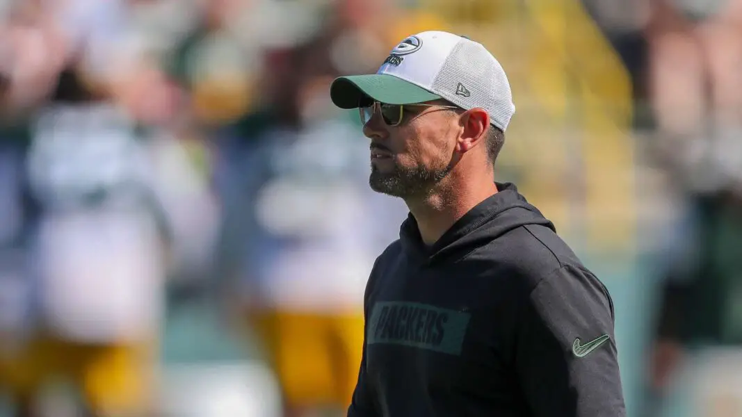 Green Bay Packers head coach Matt LaFleur surveys practice on Tuesday, August 20, 2024, at Ray Nitschke Field in Ashwaubenon, Wis. Tork Mason/USA TODAY NETWORK-Wisconsin