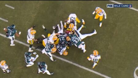 Green Bay Packers Vs Philadelphia Eagles during wild card weekend