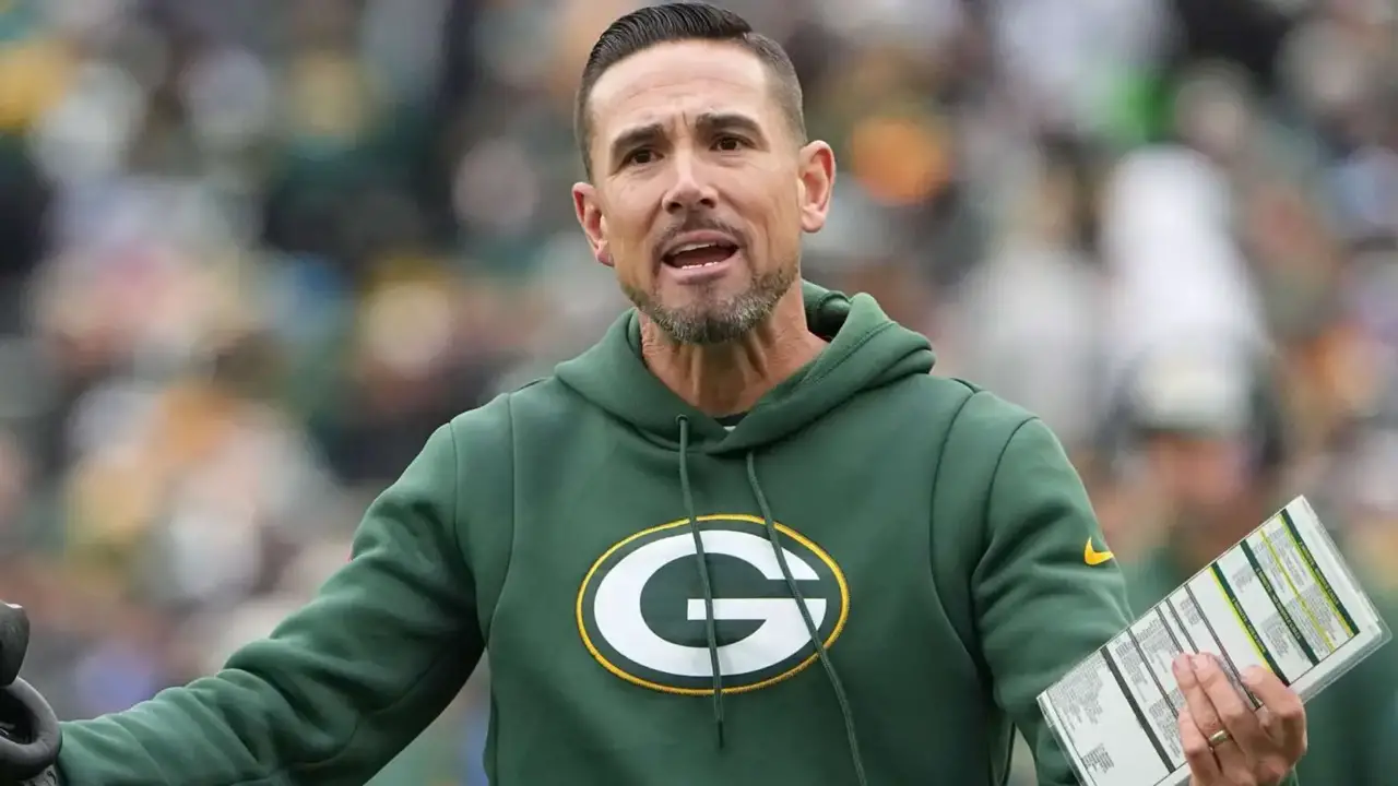 Oct 16, 2022; Green Bay, Wisconsin, USA; Green Bay Packers head coach Matt LaFleur reacts after a play against the New York Jets during the fourth quarter at Lambeau Field. Mandatory Credit: Mark Hoffman/Milwaukee Journal Sentinel-USA TODAY NETWORK