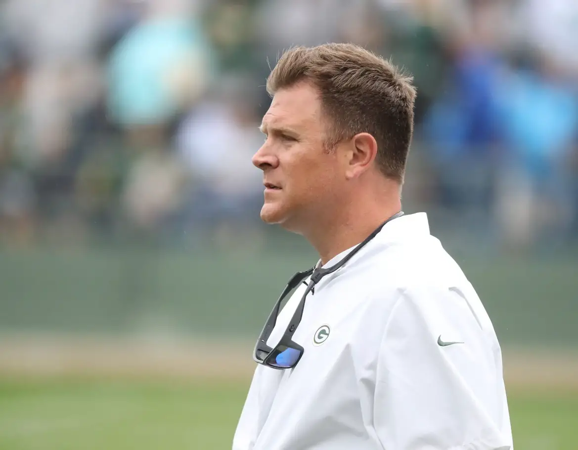 Packers general manager Brian Gutekunst during Green Bay Packers Training Camp Thursday, August 2, 2018 at Ray Nitschke Field in Ashwaubenon, Wis © Jim Matthews/USA TODAY NETWORK-Wisconsin,