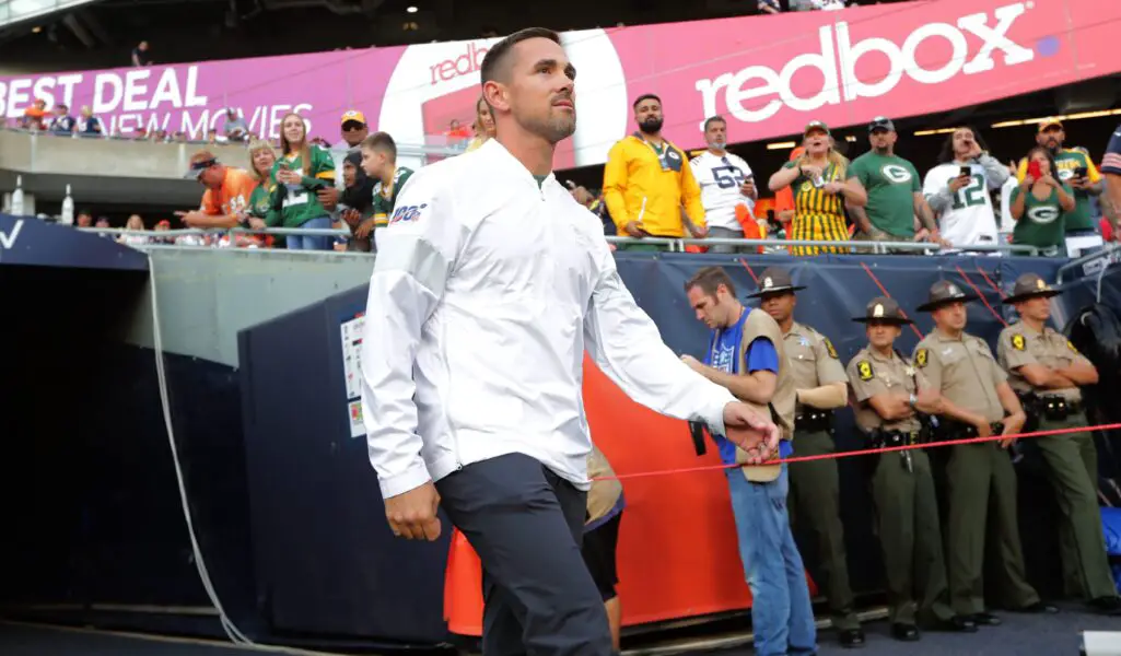 Green Bay Packers head coach Matt LaFleur is shown before their game against the Chicago Bears Thursday, September 5, 2019 at Soldier Field in Chicago, Ill. @ MARK HOFFMAN/MILWAUKEE JOURNAL SENTINEL