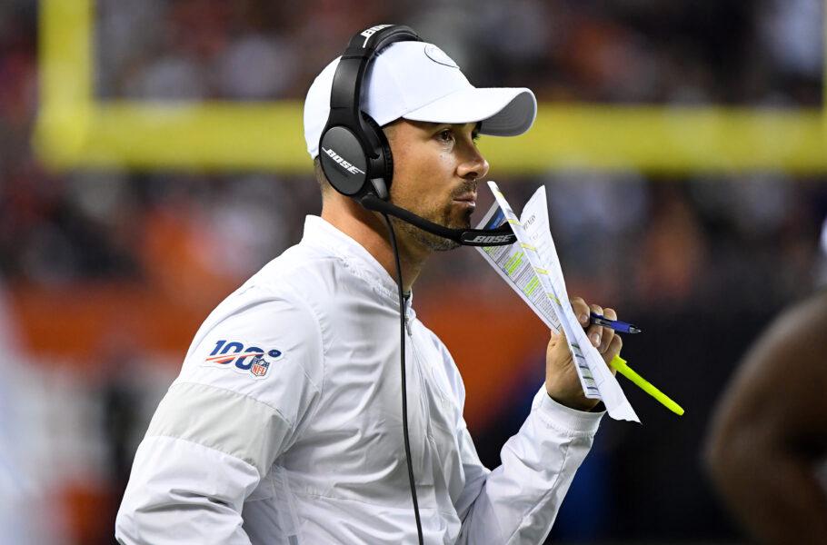 Sep 5, 2019; Chicago, IL, USA; Green Bay Packers head coach Matt LaFleur during the second half against the Chicago Bears at Soldier Field. Mandatory Credit: Mike DiNovo-Imagn Images