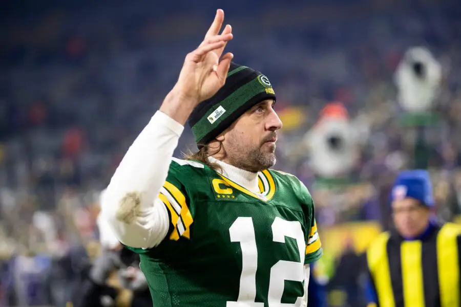 Green Bay Packers quarterback Aaron Rodgers (12) walks off the field after the game against the Minnesota Vikings, Sunday, January 2, 2022, at Lambeau Field in Green Bay, Wis. Samantha Madar/USA TODAY NETWORK-Wisconsin