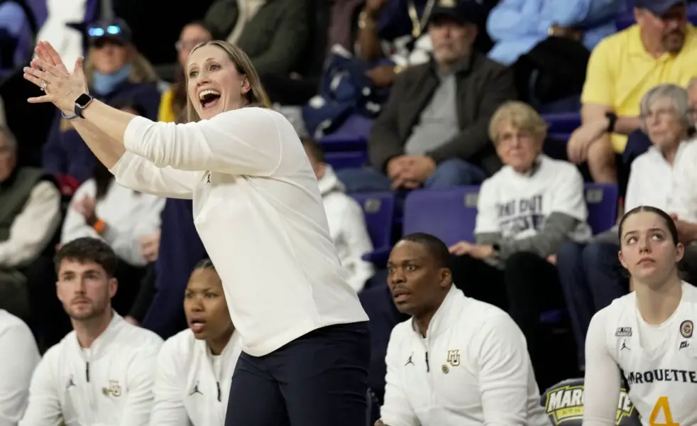 Marquette women’s basketball coach Cara Consuegra