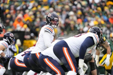 Caleb Williams unleashes ruthless troll job on Packers after Bears playoff win Green Bay, Wisconsin, USA; Chicago Bears quarterback Caleb Williams (18) during the game against the Chicago Bears at Lambeau Field.