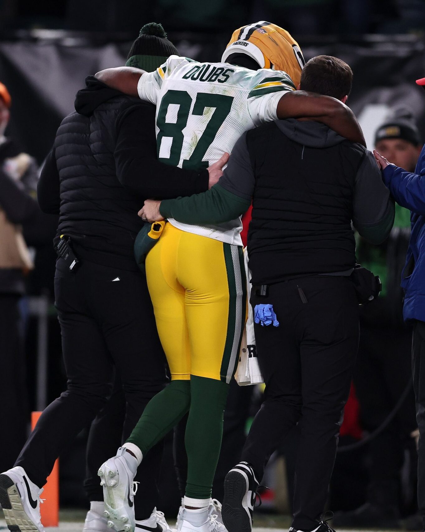 "Prayers;" Green Bay Packers Fans React to Awful Romeo Doubs Injury Update vs Eagles 1 Green Bay Packers, Romeo Doubs