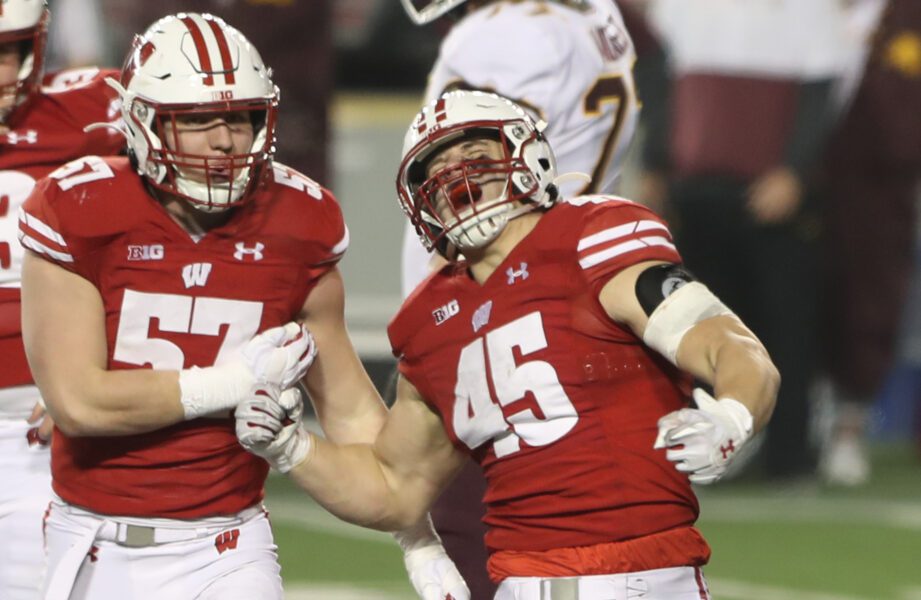 Wisconsin Badgers Linebacker Leo Chenal