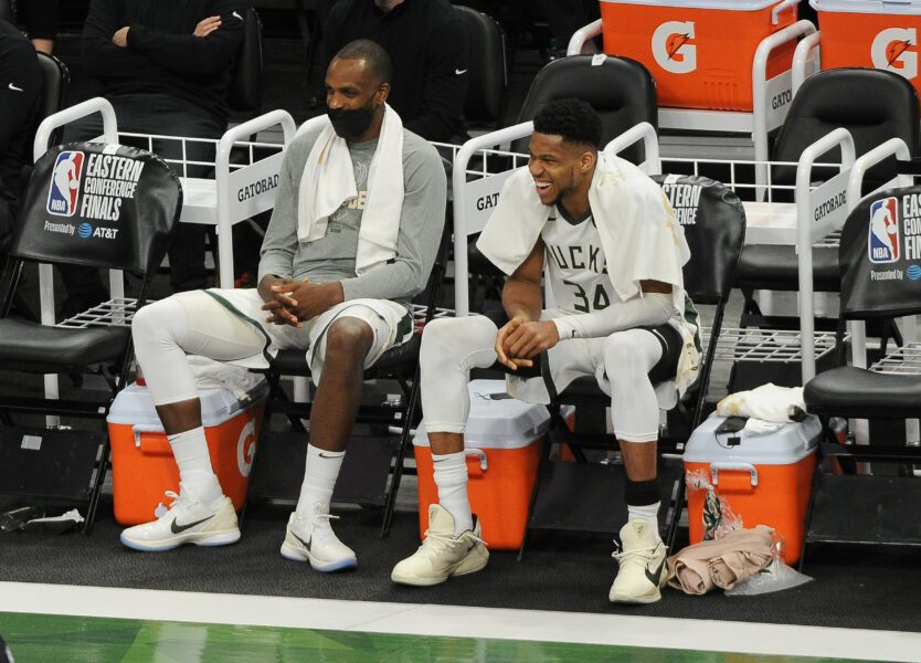 Bucks Fans Get Extra Emotional As 3-Time All Star Khris Middleton's Time With Milwaukee Comes to An Abrupt End - 'Hate to See Khris Land on a Team Going Nowhere' 2 Khris Middleton, Giannis, Antetokounmpo, Milwaukee Bucks