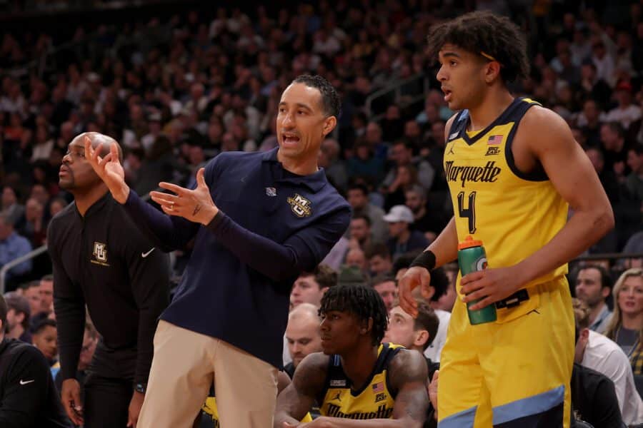 4th-Year Guard Stevie Mitchell Likens Leaving Marquette Golden Eagles to Being Put Up For Adoption As Team Gets Praised For Rare Talent Retention 3 Stevie Mitchell, Shaka Smart, Marquette Golden Eagles