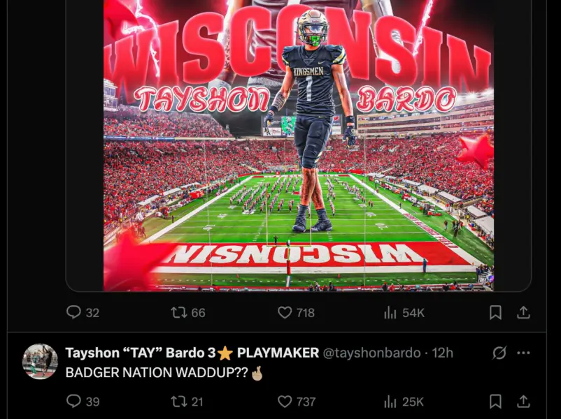 Wisconsin Badgers, Tayshon Bardo