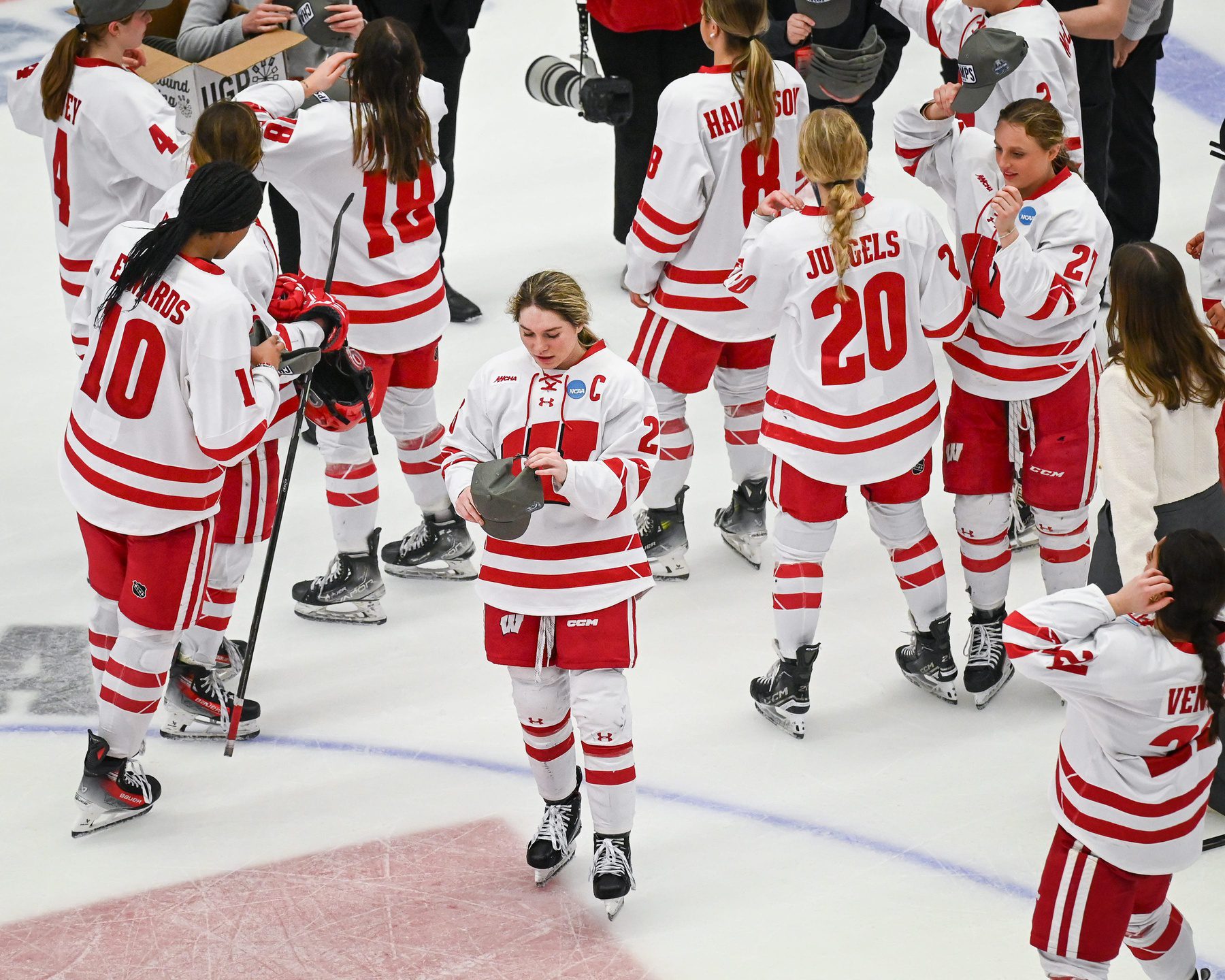Watch: Badgers Fans Go Insane When National Championship Is Won In Overtime 2 Wisconsin center Casey O'Brien (26) adjusts her cap commemorating the Badgers’ NCAA regional championship in 4-1 victory over Clarkson on March 15, 2025, at LaBahn Arena in Madison, Wisconsin. © Dave Kallmann / Milwaukee Journal Sentinel / USA TODAY NETWORK via Imagn Images