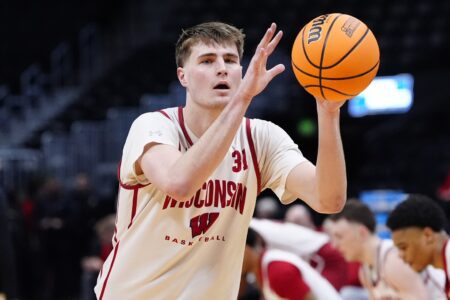 Wisconsin Badgers Big Man Named 53rd Pick in Look-Ahead Mock Draft for 2026 Wisconsin Badgers, Nolan Winter, NBA Draft