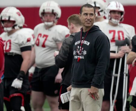 Wisconsin Badgers head coach Luke Fickell