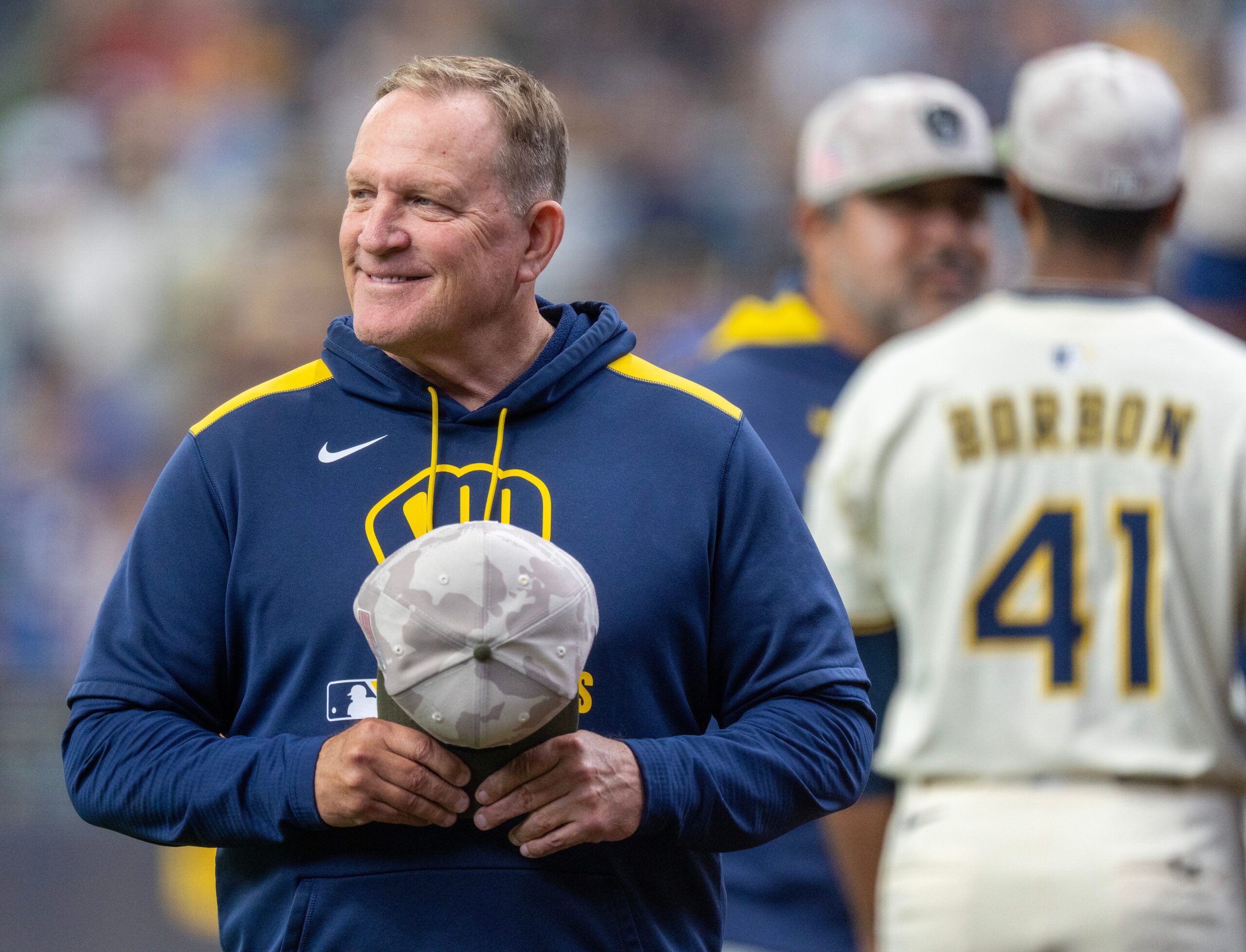 "It's Not Something We Do" Brewers Manager Pat Murphy Comments On "Egregious Behavior" In Dugout During 10-2 Win Over Mariners 2 Milwaukee Brewers manager Pat Murphy is shown before their game agains the Minnesota Twins Sunday, May 18, 2025 at American Family Field in Milwaukee, Wisconsin.