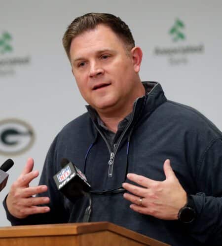 Green Bay Packers general manager Brian Gutekunst