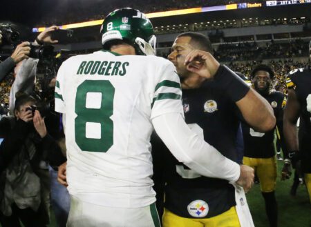 New AFC North Rivals Myles Garrett and John Harbaugh React to Aaron Rodgers Joining Pittsburgh Steelers Aaron Rodgers, Pittsburgh Steelers