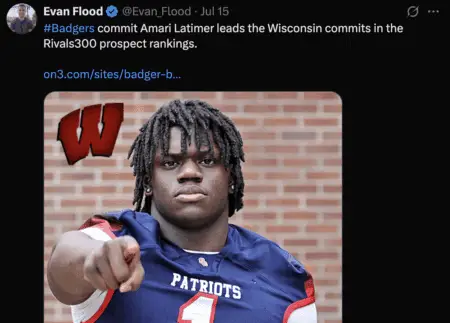 Wisconsin Badgers Football: Class of 2026 RB Amari Latimer’s National Ranking Signals Better Days Ahead for UW Amari Latimer