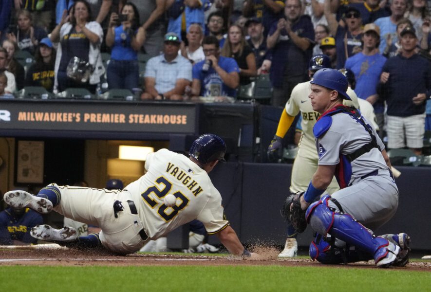 Milwaukee Brewers: Hot Streak Coincides with 1 Unexpected Slugger's Arrival in Brewtown, Facetious Fan Observes 2 Andrew Vaughn, Milwaukee Brewers, Los Angeles Dodgers, Quinn Priester