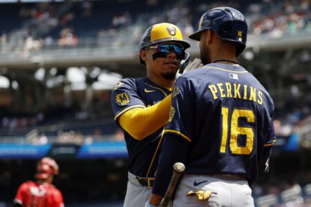 Milwaukee Brewers: Blake Perkins Reacts to Game-Saving Throw, Becomes Only Player in 40 Years with This Feat Milwaukee Brewers, Blake Perkins