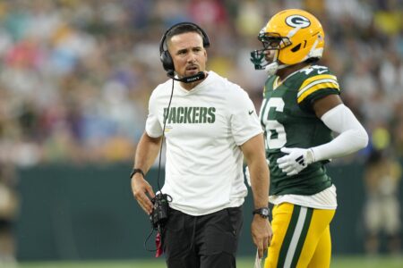 Despite limited snaps, Packers WR-CB Bo Melton has head coach in awe of 2-way abilities Green Bay Packers head coach Matt LaFleur, Bo Melton