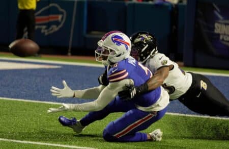 Green Bay Packers fans react to troubling Jaire Alexander update for Ravens in Week 3 Buffalo Bills wide receiver Joshua Palmer gets held by Baltimore Ravens cornerback Jaire Alexander