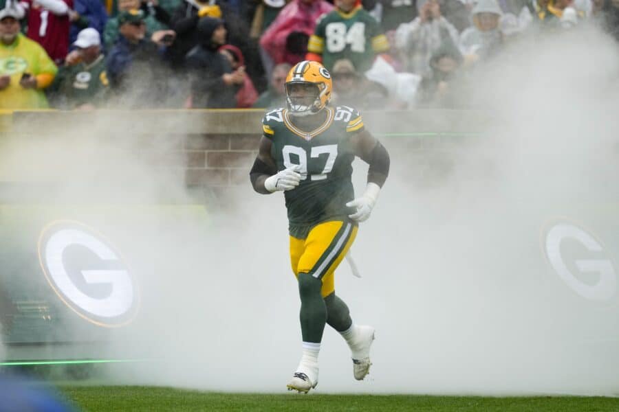 Kenny Clark opens up on being ‘shocked’ by Packers’ trade 3 Oct 13, 2024; Green Bay, Wisconsin, USA; Green Bay Packers defensive lineman Kenny Clark (97) prior to during the game against the Arizona Cardinals at Lambeau Field. Mandatory Credit: Jeff Hanisch-Imagn Images