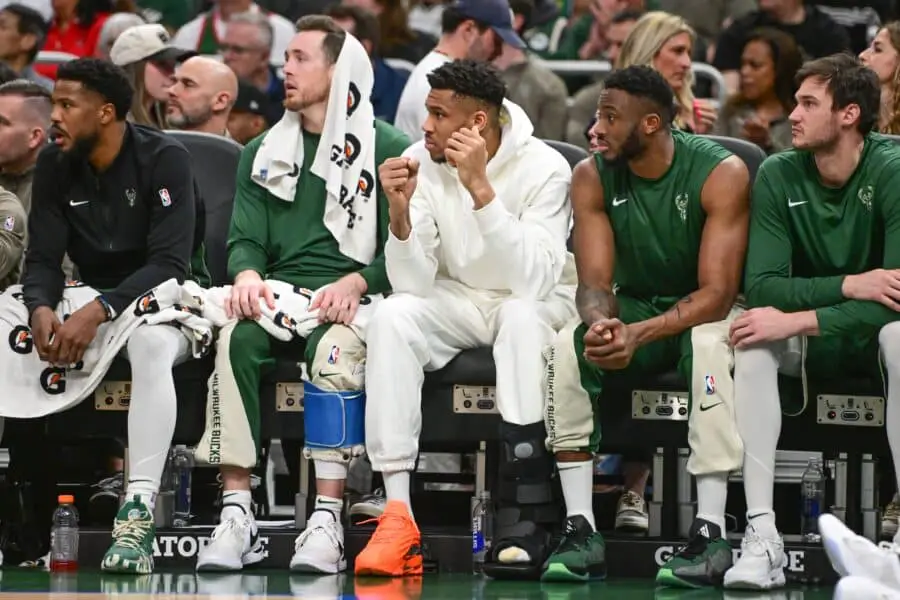 Bucks roster crunch intensifies after Thanasis Antetokounmpo deal puts Amir Coffey in limbo 3 Apr 21, 2025; Denver, Colorado, USA; Los Angeles Clippers guard Amir Coffey (7) warms up before game two of first round for the 2025 NBA Playoffs against the Denver Nuggets at Ball Arena. Mandatory Credit: Isaiah J. Downing-Imagn Images