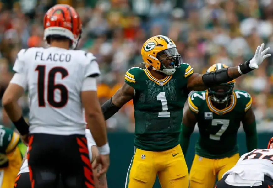 Packers defense looks elite early, but late-game lapses remain a concern 1 Green Bay Packers defensive end Micah Parsons (1) signals to teammates before the snap against the Cincinnati Bengals on Sunday, October 12, 2025, at Lambeau Field in Green Bay, Wis. The Packers won the game, 27-18.Tork Mason/USA TODAY NETWORK-Wisconsin