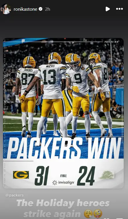 Jordan Love's Wife Sends Message On Packers After Huge 2025 Thanksgiving Win Against Lions