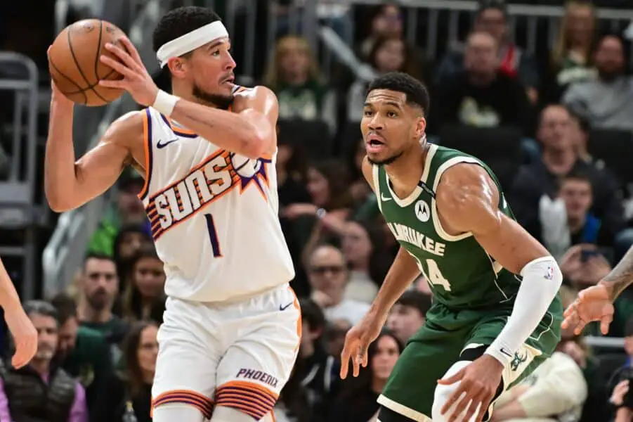 Bucks’ takes savage shot at Suns 4 years after beating Phoenix in NBA Finals Giannis Antetokounmpo, Milwaukee Bucks, Phoenix Suns, Devin Booker