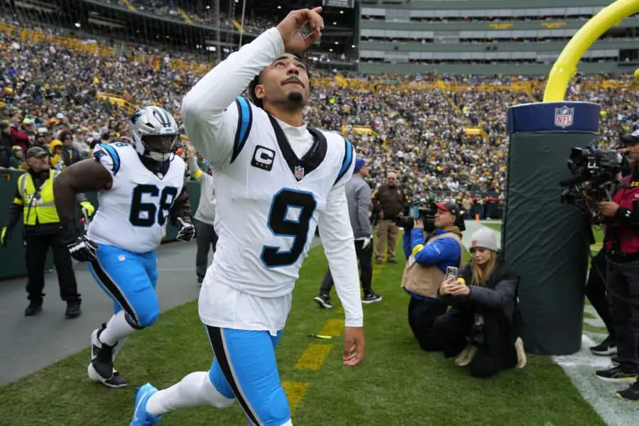 Carolina Panthers quarterback Bryce Young (