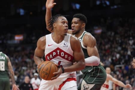 Bucks’ downfall against Raptors highlighted by historic Vince Carter-level feat Giannis Antetokounmpo, Milwaukee Bucks, Toronto Raptors, Scottie Barnes