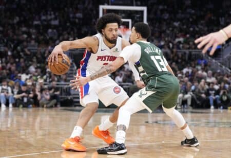 Cade Cunningham joins Michael Jordan in historic NBA club in Pistons-Bucks Detroit Pistons guard Cade Cunningham (2) drives against Milwaukee Bucks guard Ryan Rollins (13).