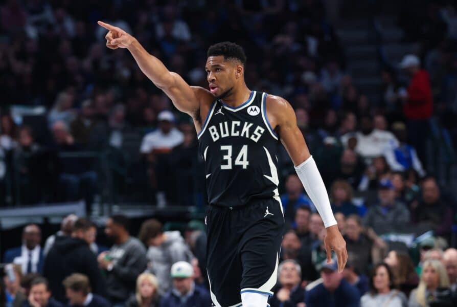 Bucks look to rebound against Hornets with Giannis Antetokounmpo likely to return Nov 10, 2025; Dallas, Texas, USA; Milwaukee Bucks forward Giannis Antetokounmpo (34) reacts against the Dallas Mavericks during the first quarter at American Airlines Center. Mandatory Credit: Kevin Jairaj-Imagn Images