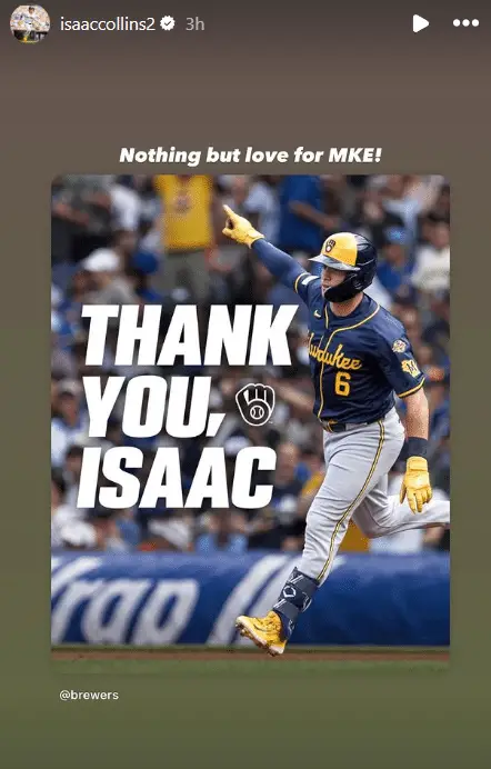 Brewers get powerful message from Isaac Collins after trade to Royals 2 Isaac Collins