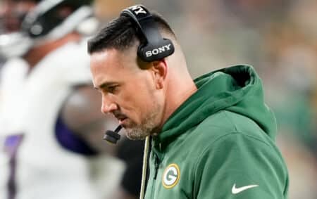 Green Bay Packers: NFL insider reveals how close team was to moving on from Matt LaFleur Dec 27, 2025; Green Bay, Wisconsin, USA; Green Bay Packers head coach Matt Lafleur is seen during the second quarter against the Baltimore Ravens at Lambeau Field. Mandatory Credit: Kayla Wolf-Imagn Images