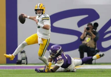 Green Bay Packers quarterback Clayton Tune (6)