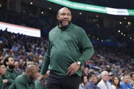 “Your best offense is your defense”: Darvin Ham credits Bucks defense in statement win over the Thunder Feb 12, 2026; Oklahoma City, Oklahoma, USA; Milwaukee Bucks Head Coach Darvin Ham watches his team play against the Oklahoma City Thunder during the first half at Paycom Center. Mandatory Credit: Alonzo Adams-Imagn Images